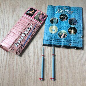 The Original K-Tel Knitter 1970 Model P1-660 With Instructions 2 Needles Box VTG